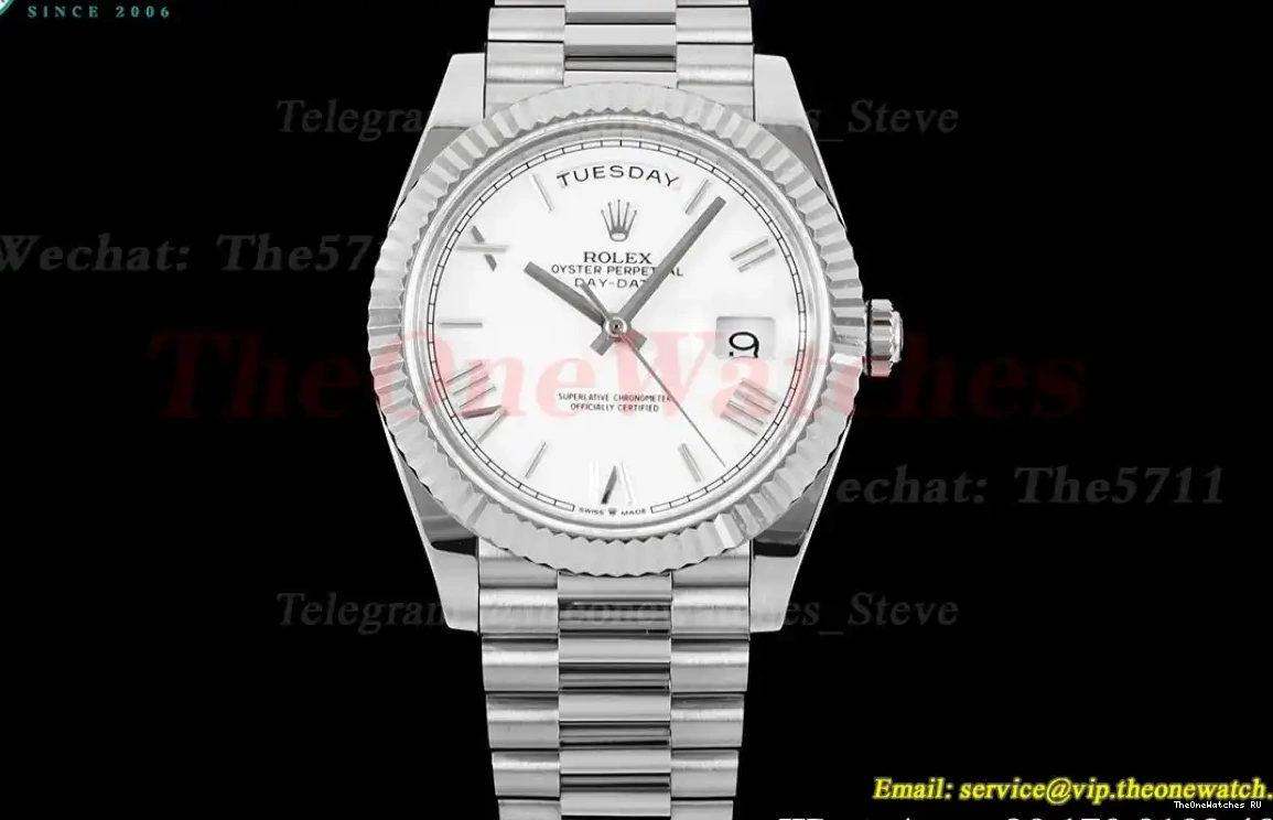 (Tungsten SS DayDate 40mm Heavy White Version) A3255 SS Pres Dial GSF 228239 0405
